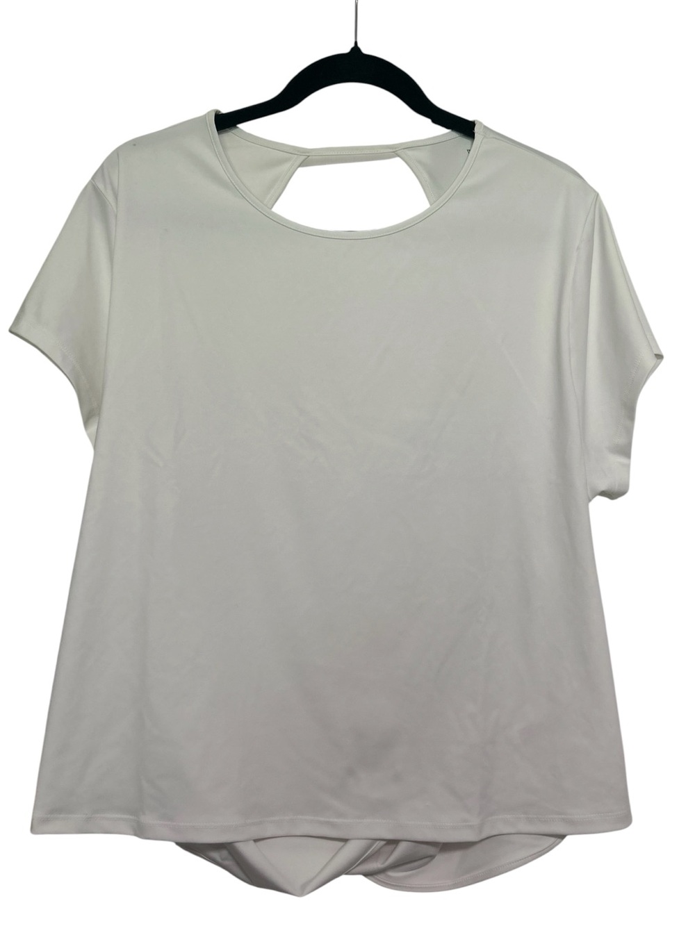 wild fable White Short Sleeve Top with Back Cutout Size 2X